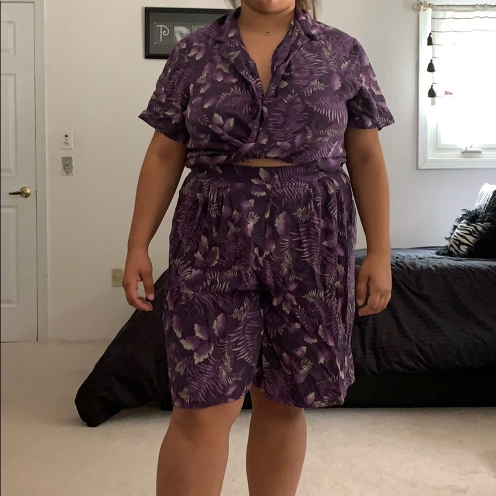 Purple 90s vintage two piece